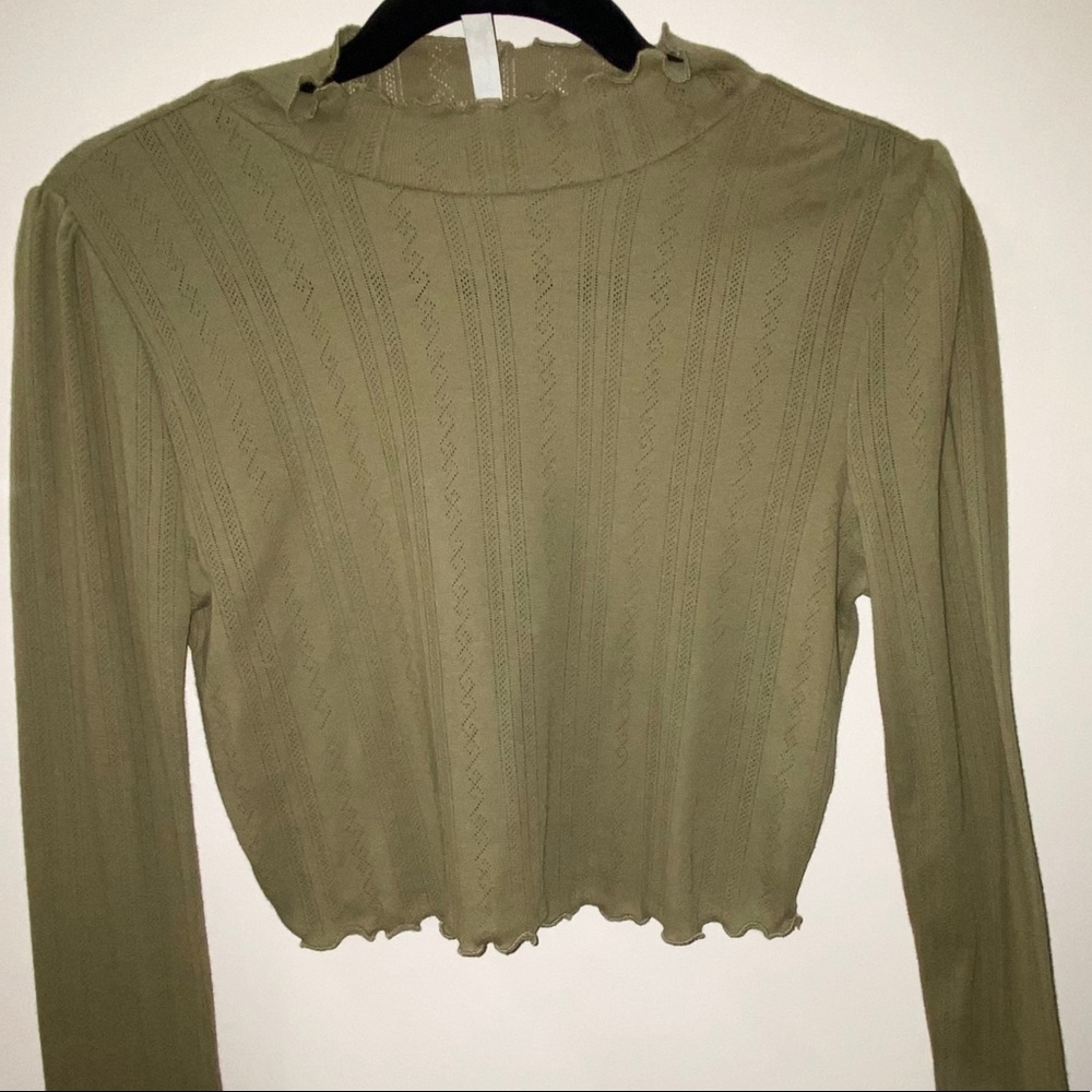 Free people long sleeve crop top